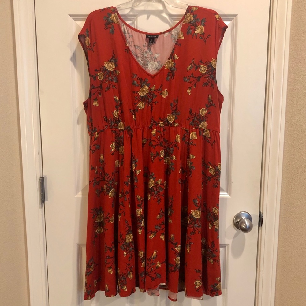 TORRID Red Floral Dress